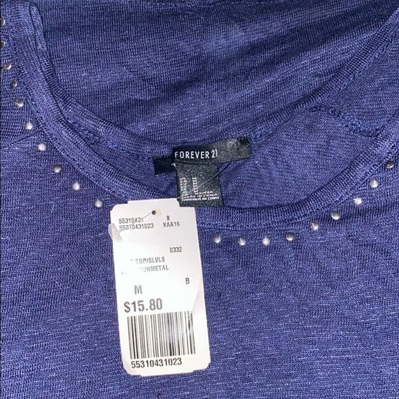 ✨Express Rhinestone Shoulder Georgette Top✨ - Picture 2 of 4